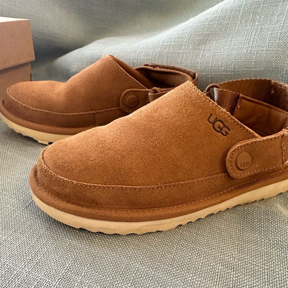 UGG Kids Brown Suede Slip-On Loafers